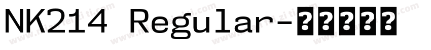 NK214 Regular字体转换